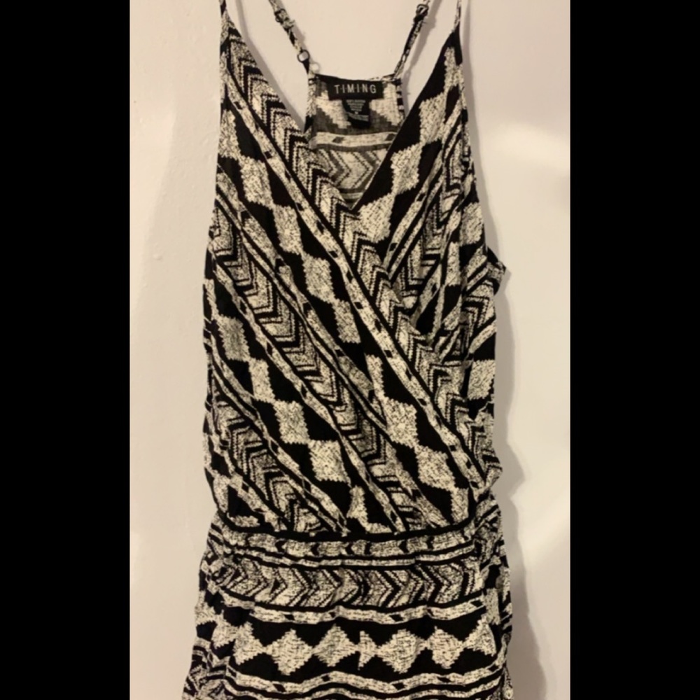 black and white romper